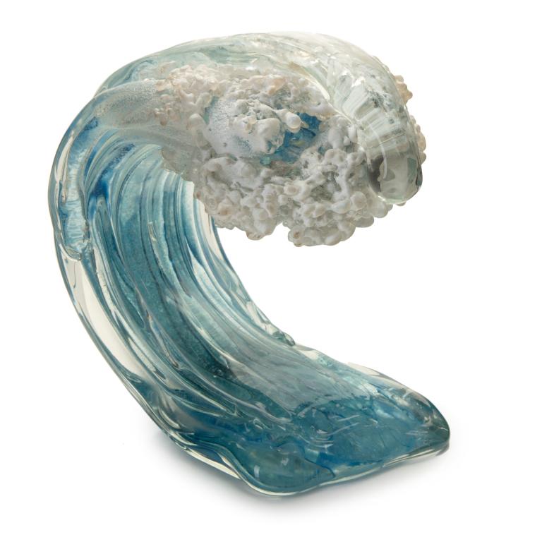 GLASS OCEAN WAVE SCULPTURE (1 of 6)