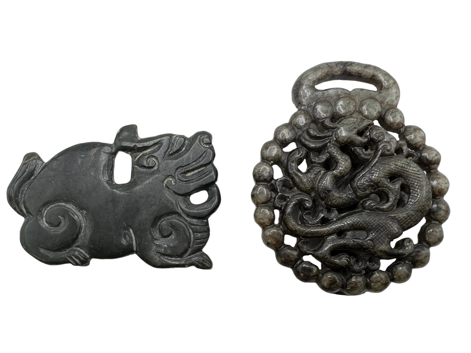 Two Chinese Celadon Jade / Stone Carvings (1 of 3)