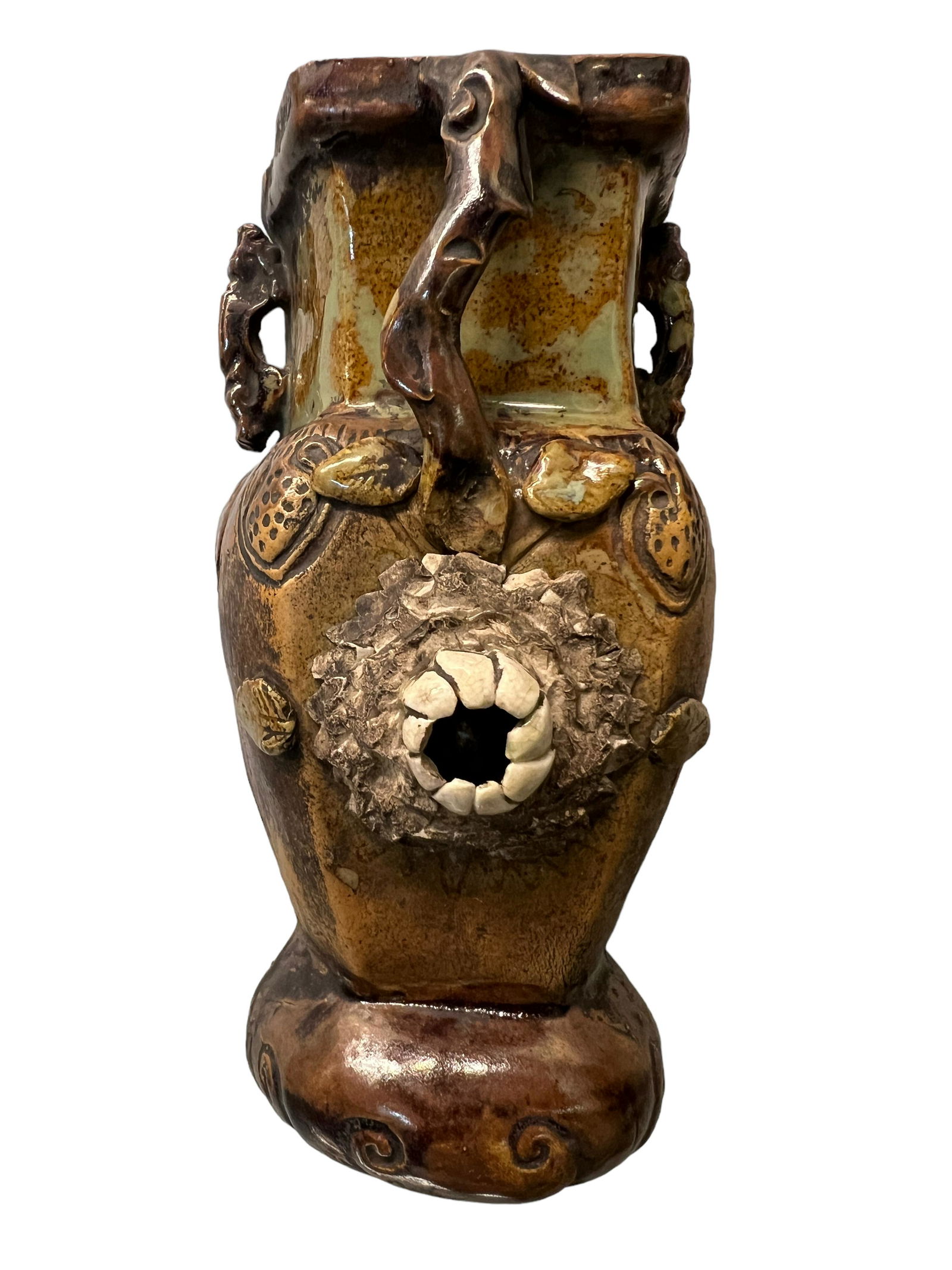 Chinese Yixing Glazed Wall Vase (1 of 7)