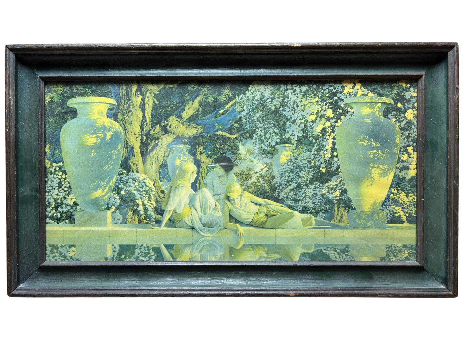 Maxfield Parrish Garden Of Allah Circa 1918 Print: H : 20 1/2 in ( 50.07 cm ) W : 11 1/2 in ( 29.21 cm )