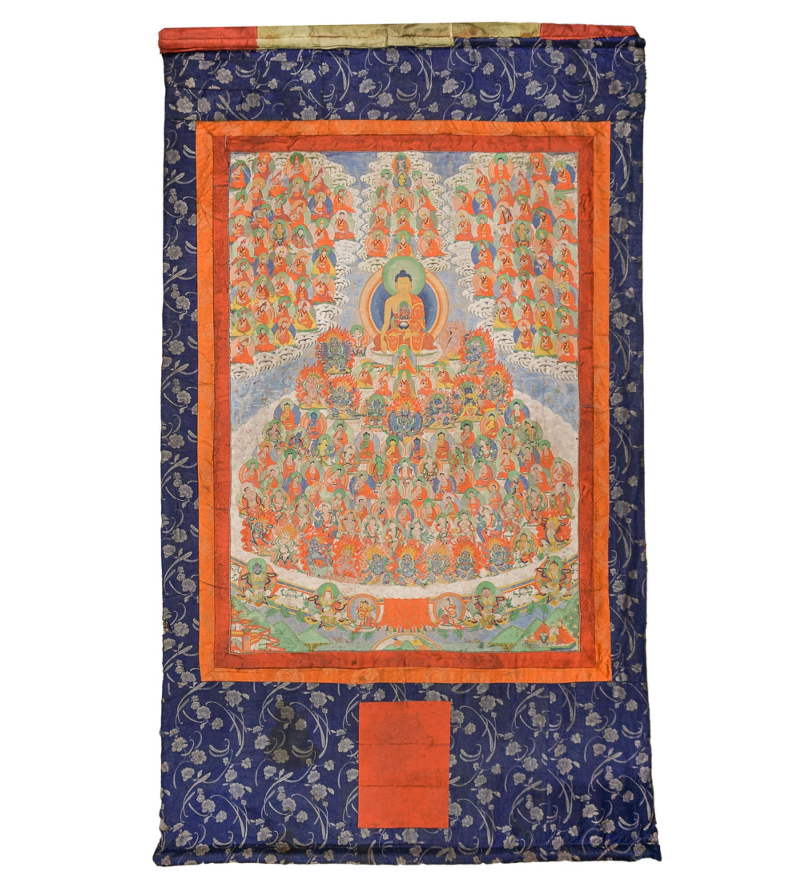 Large 19th Century Tibetan Thangka Medicine Buddha (1 of 20)