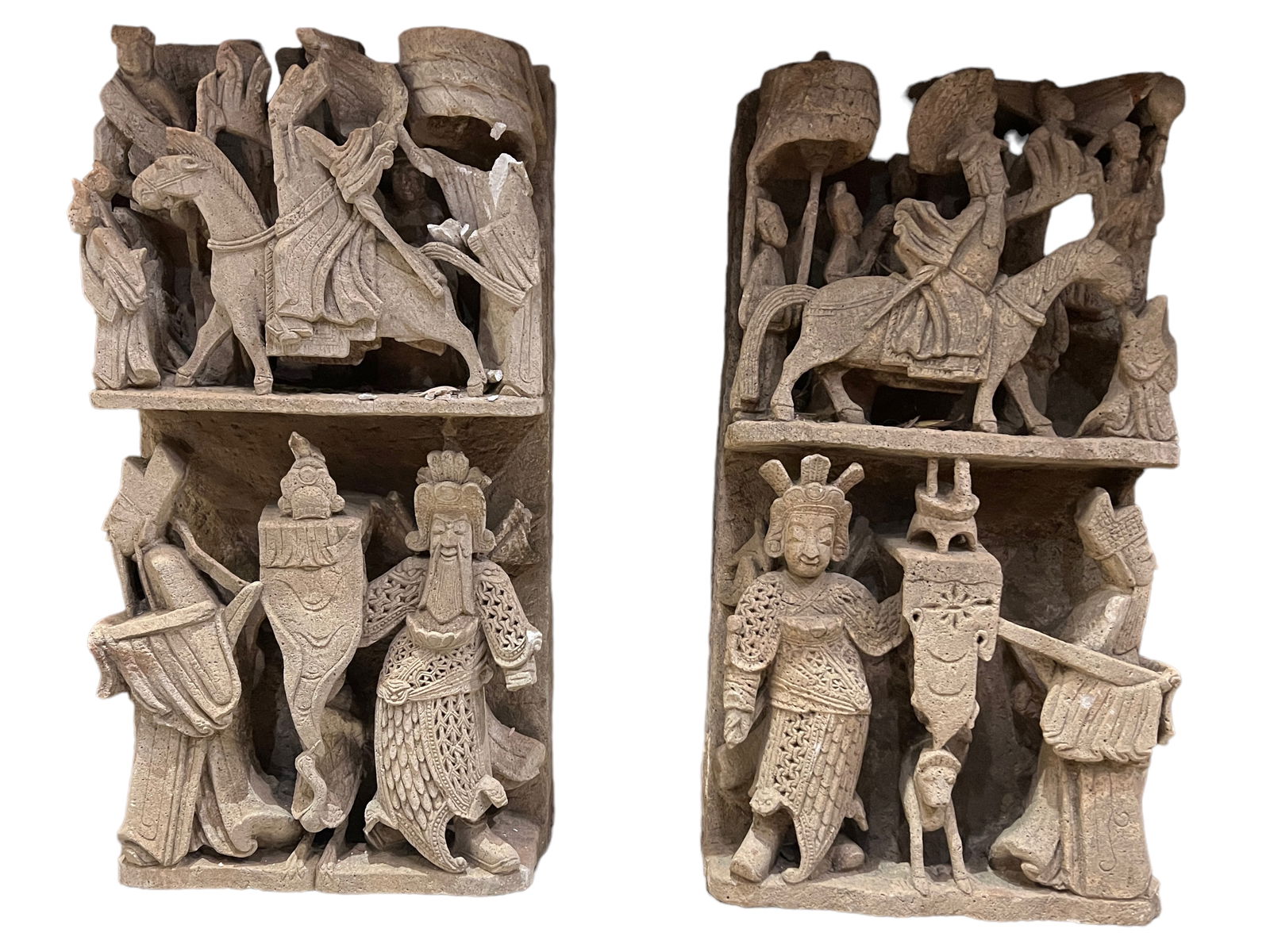 Two Chinese Carved Openwork Stone Panels (1 of 11)