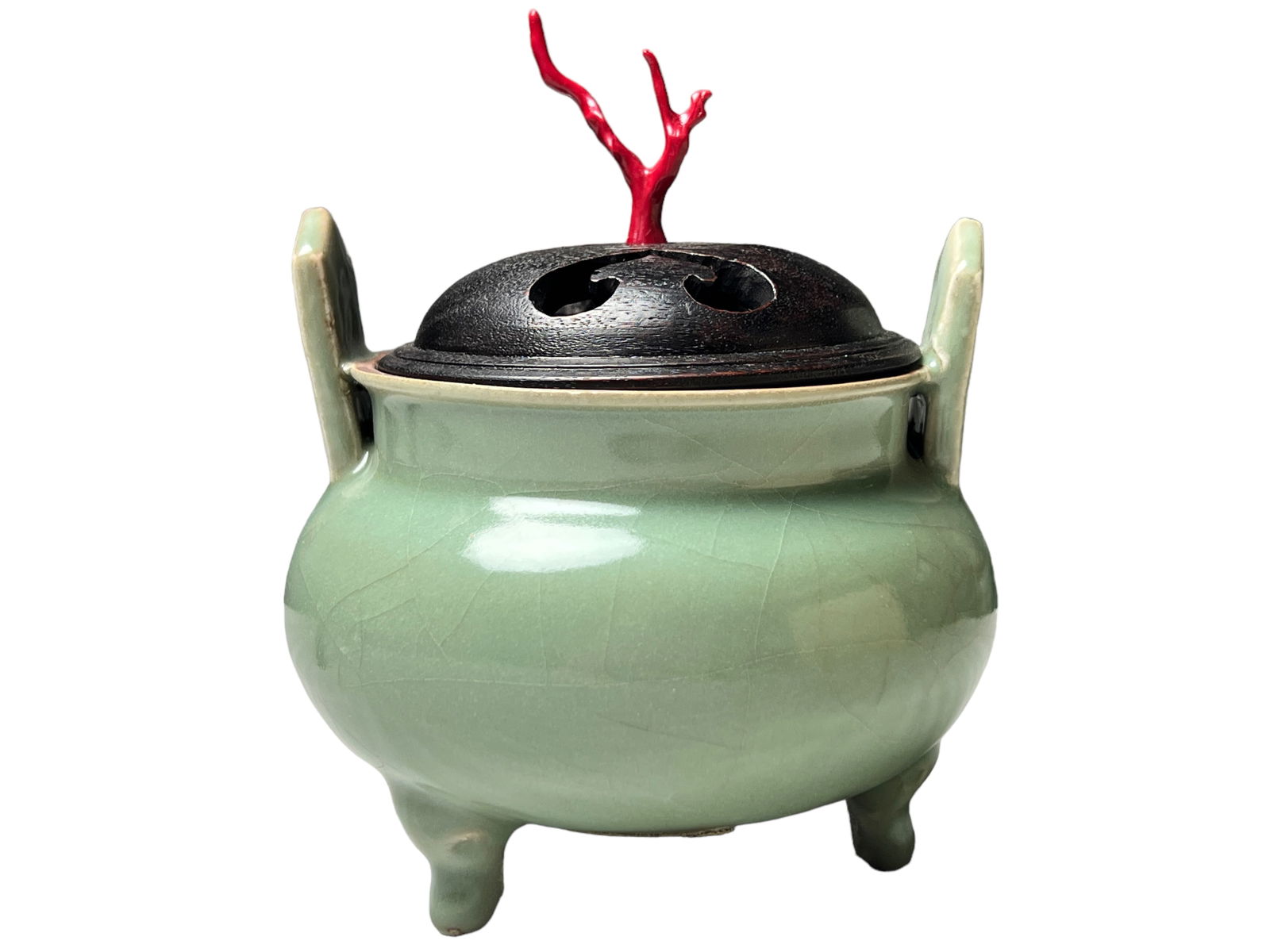 Chinese Pale Celadon Glazed Jar with Cover (1 of 11)