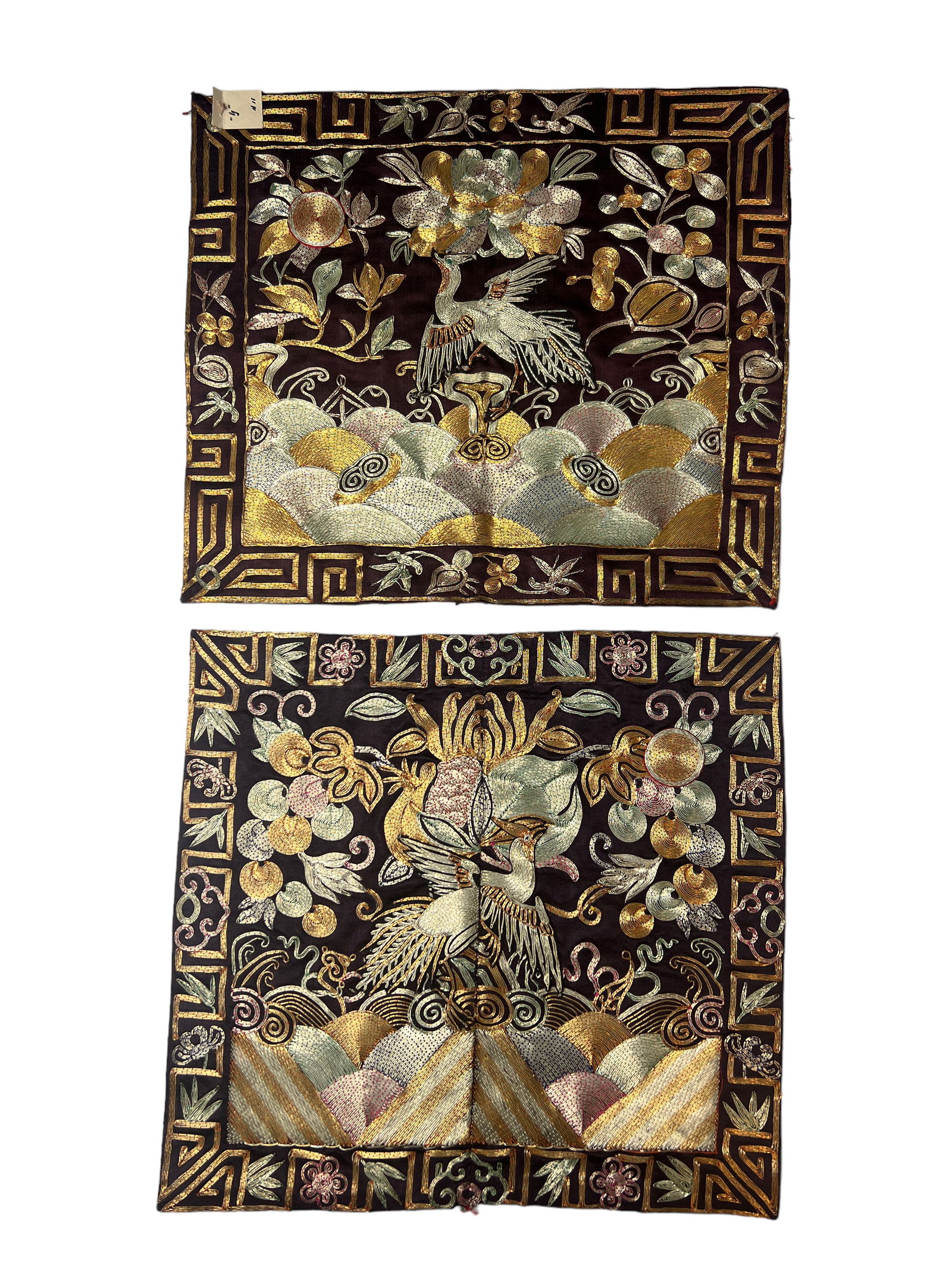 Two Chinese Silk Embroidery Ranking Badges (1 of 5)