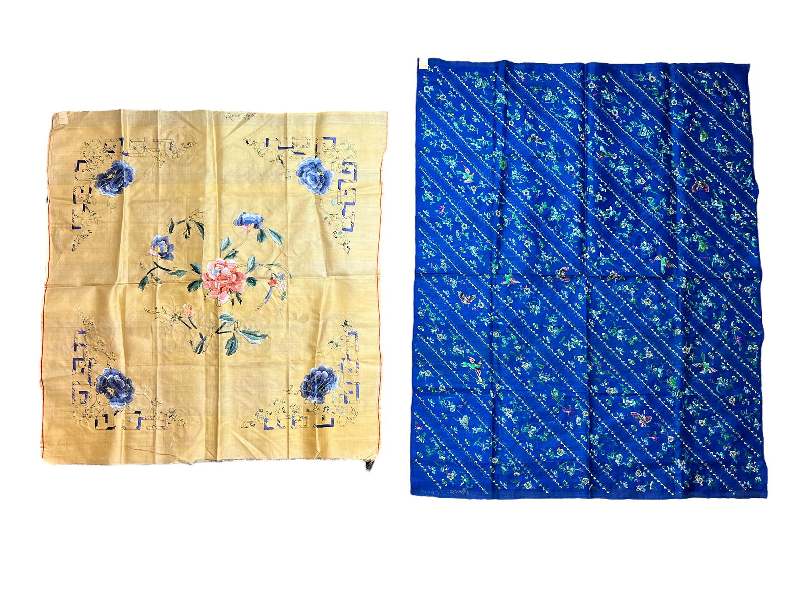 Two Chinese Silk Embroidery Panels (1 of 6)
