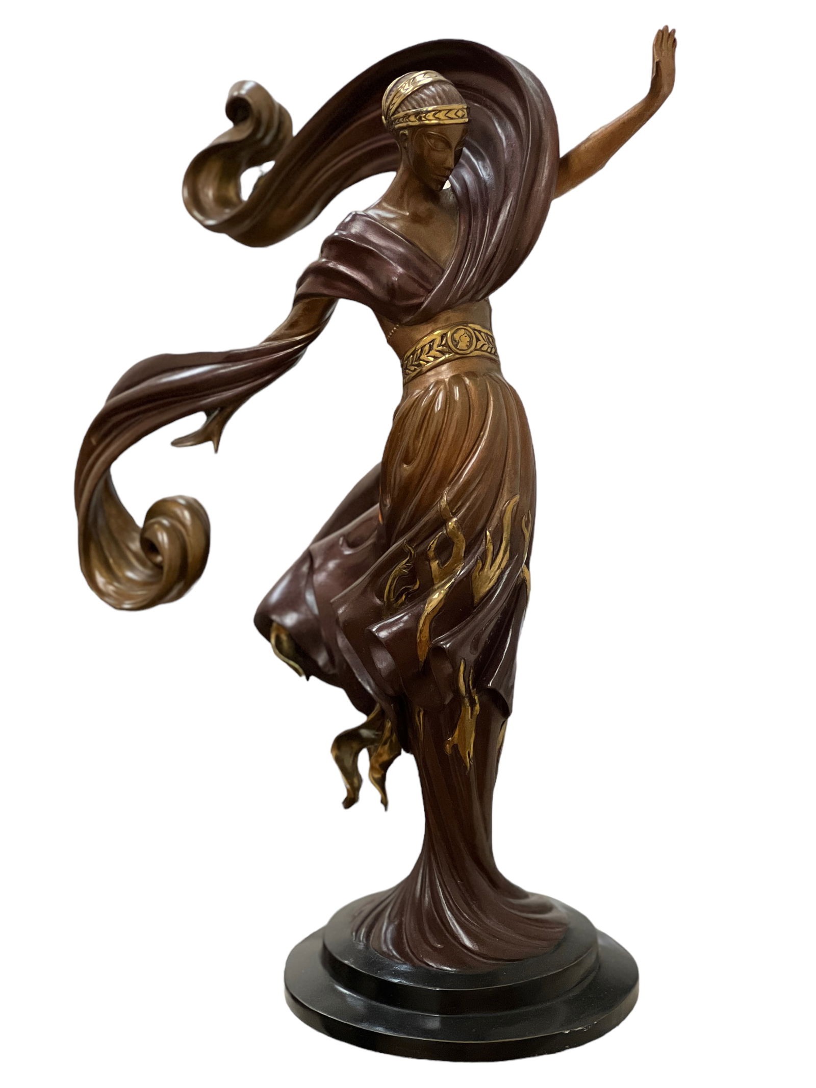 Erte (Romain de Tirtoff)  Bronze Flames of Love (1 of 4)