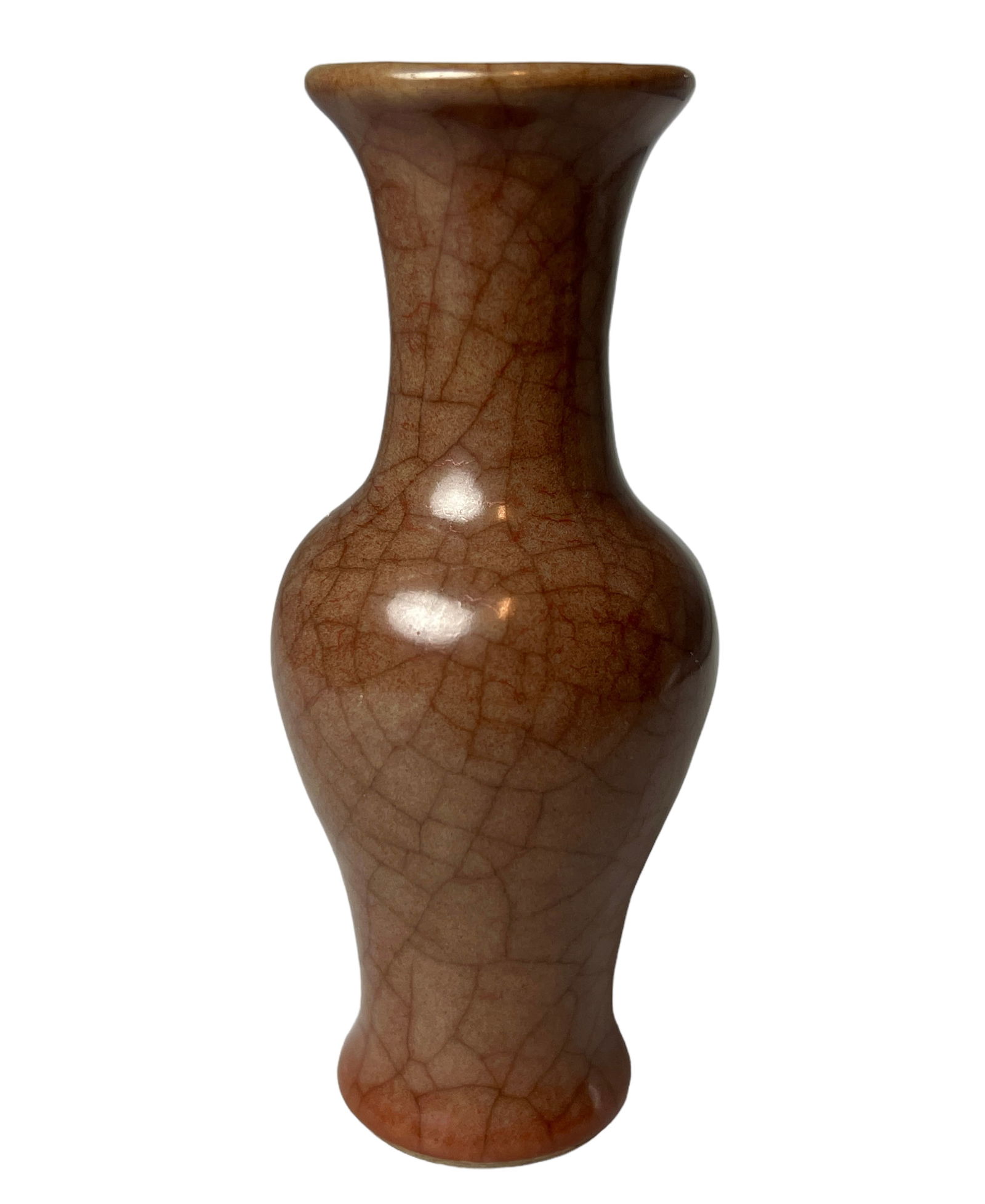 Peach Bloom Cracked Glaze GUANYIN Vase (1 of 4)