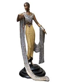 Erte (Romain de Tirtoff)  Bronze, "JE L'AIME"