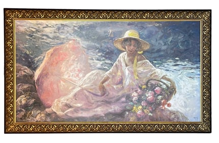 Large Oil Painting Jose Royo (Spanish, B. 1941)