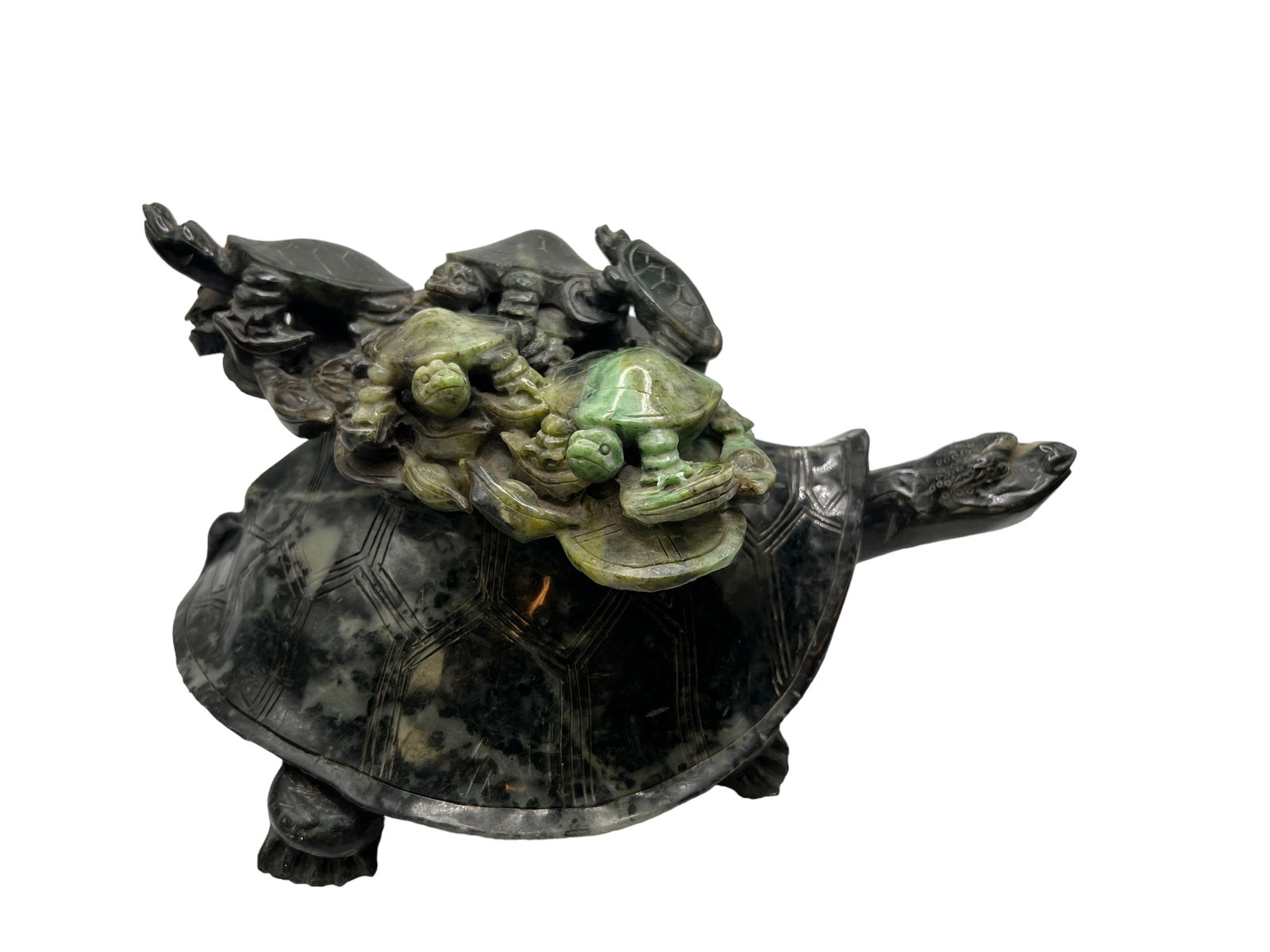 Chinese Carved Hard Stone Turtle Set (1 of 6)