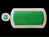 Jadeite18k White Gold Pendant with Diamond