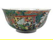 A Chinese Verte Bowl, Qing Dynasty' Romance of