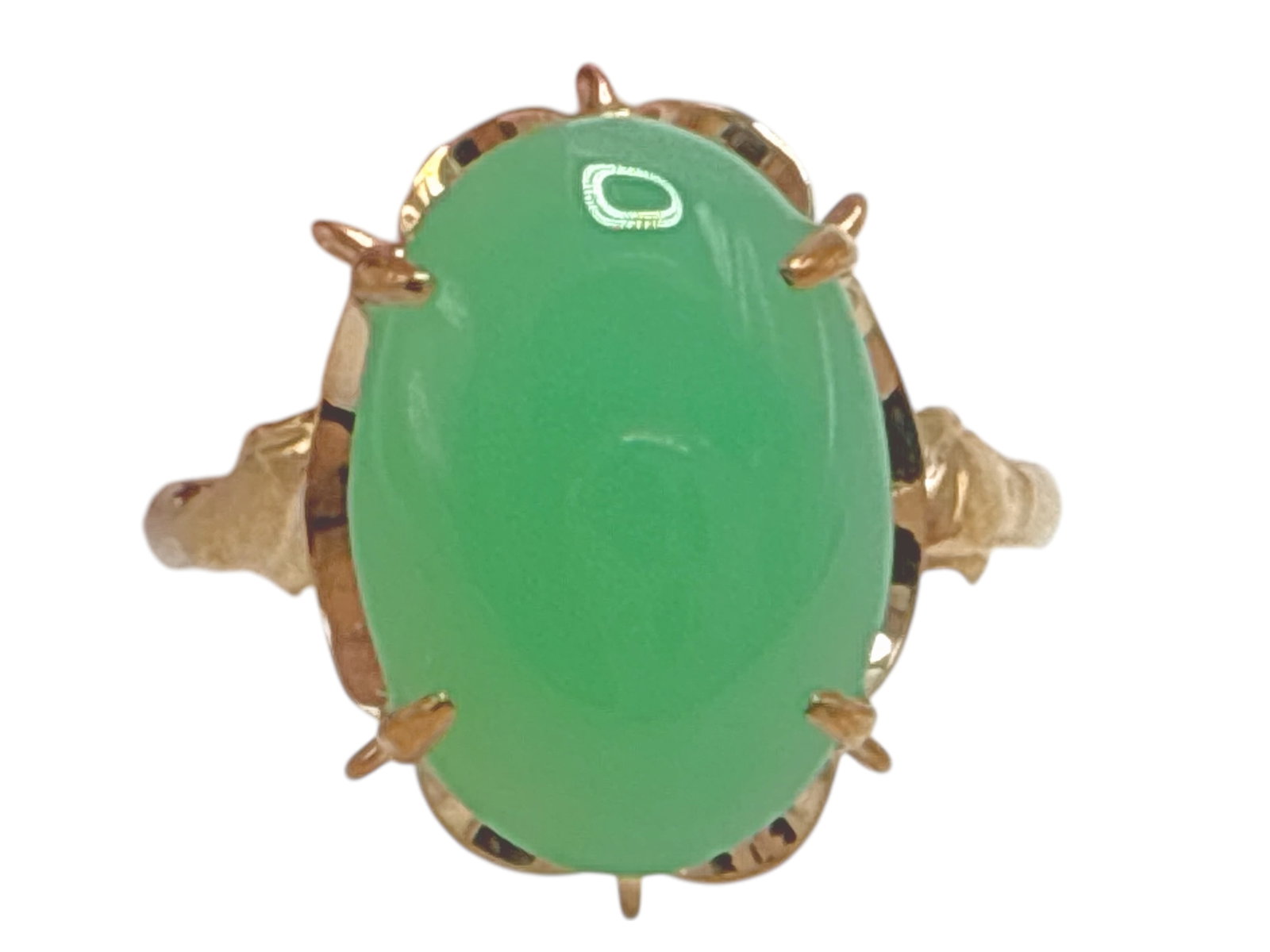18 Karat Jadeite Ring: 18 Karat Jadeite Ring Ring Size: 7.5