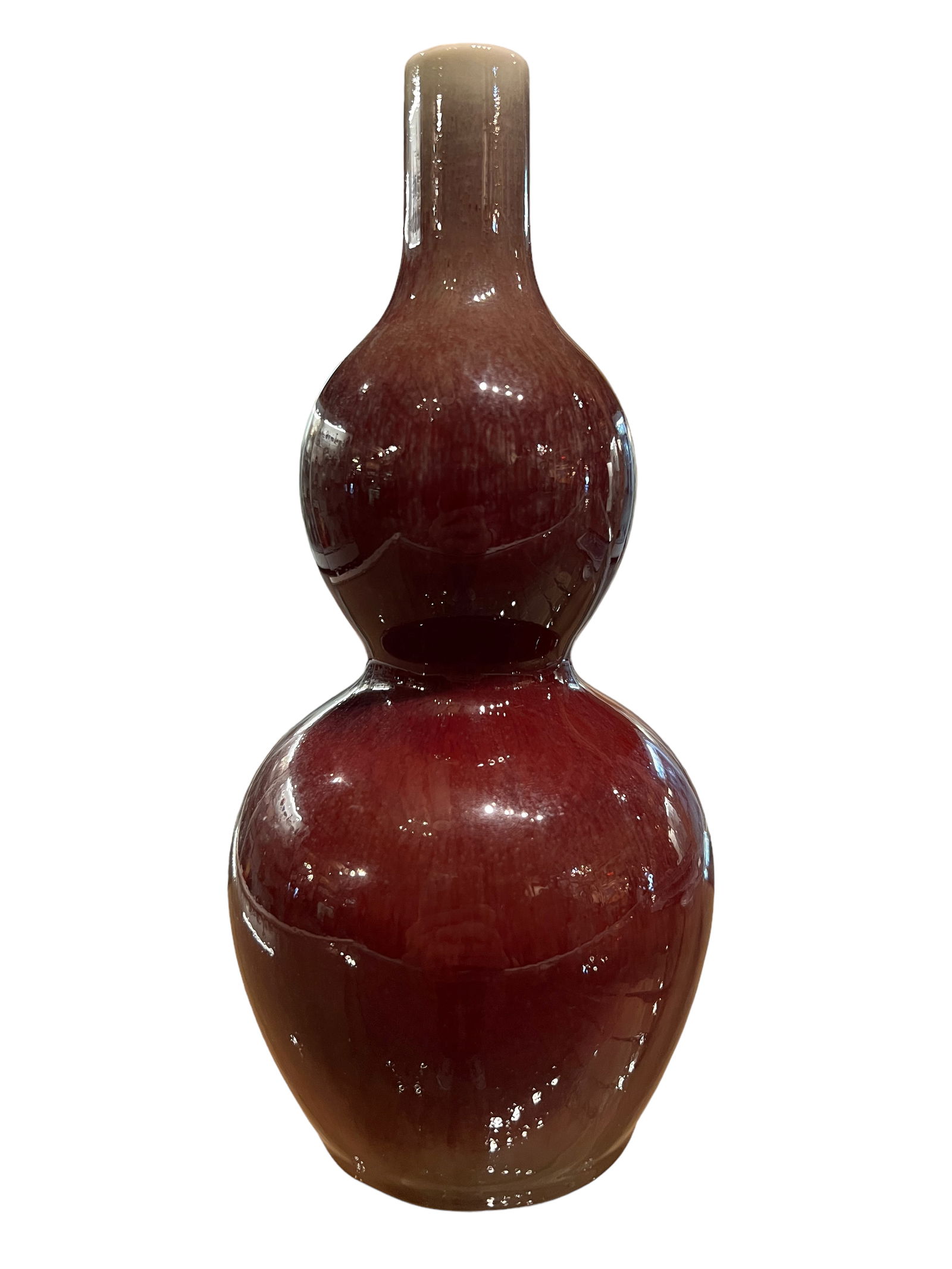 Chinese Copper-Red Glazed Double- Gourd Vase (1 of 5)