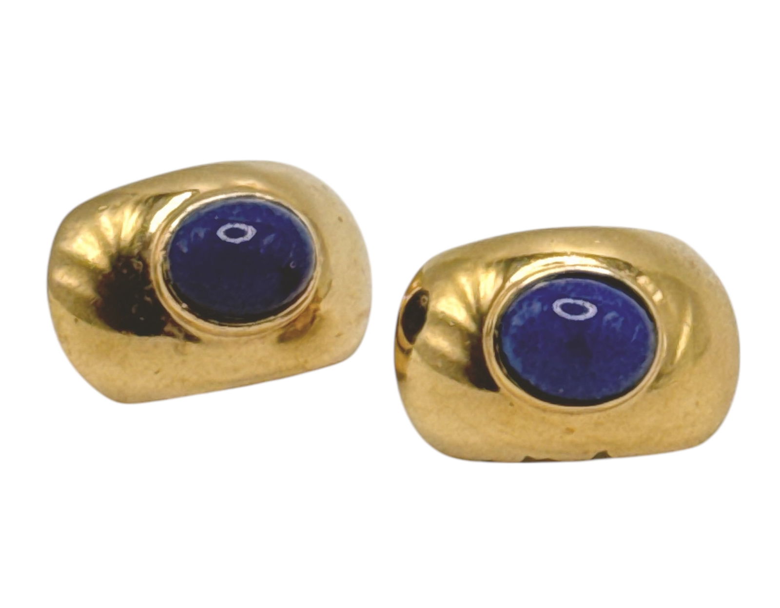 Ciner Marks Earrings, Gold-Tone Lapis Lazuli: L : 1 in ( 2.54 cm )