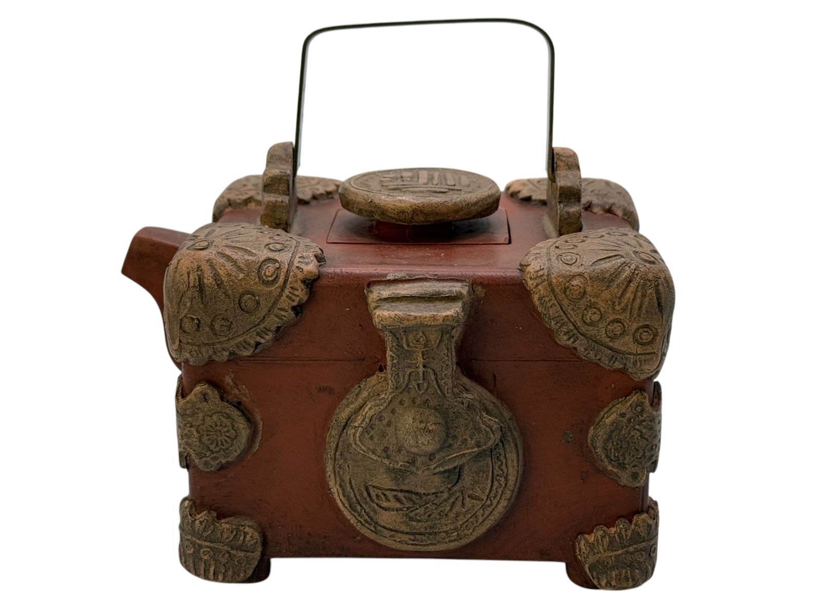 A Chinese YIXING Purple Clay Tea Pot (1 of 5)