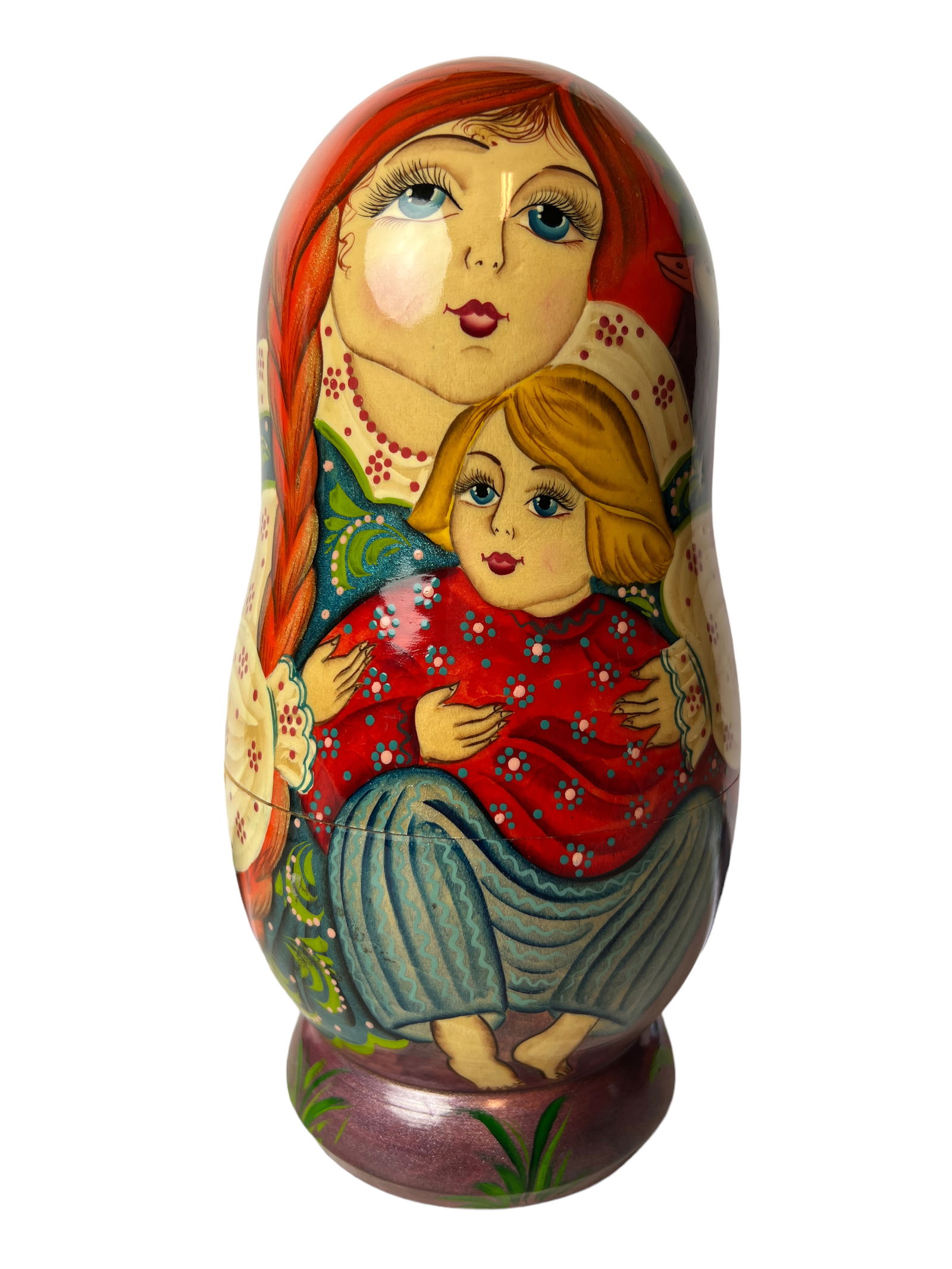 Ukrainian Fairy Tales Hand Painted Nesting Doll: Ukrainian Fairy Tales Hand Painted Nesting Doll , One Piece H : 9 3/4 in ( 24.77 cm ) W : 4 3/4 in ( 12.07 cm )