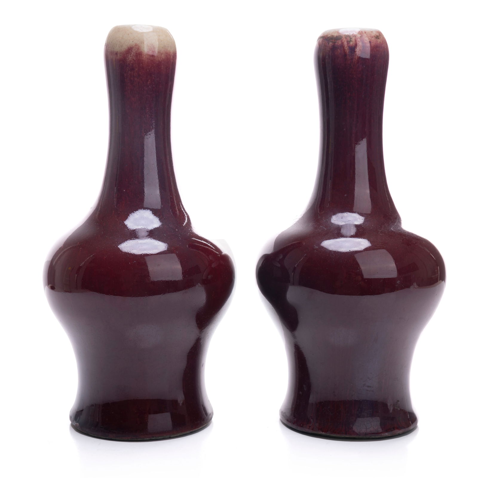 A Pair of Chinese Red Garlic Head Vases (1 of 7)