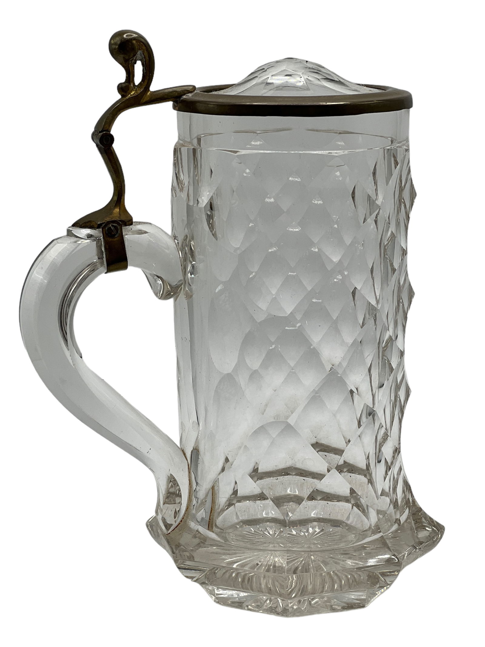 Antique European Victorian Cut Glass Stien (1 of 3)