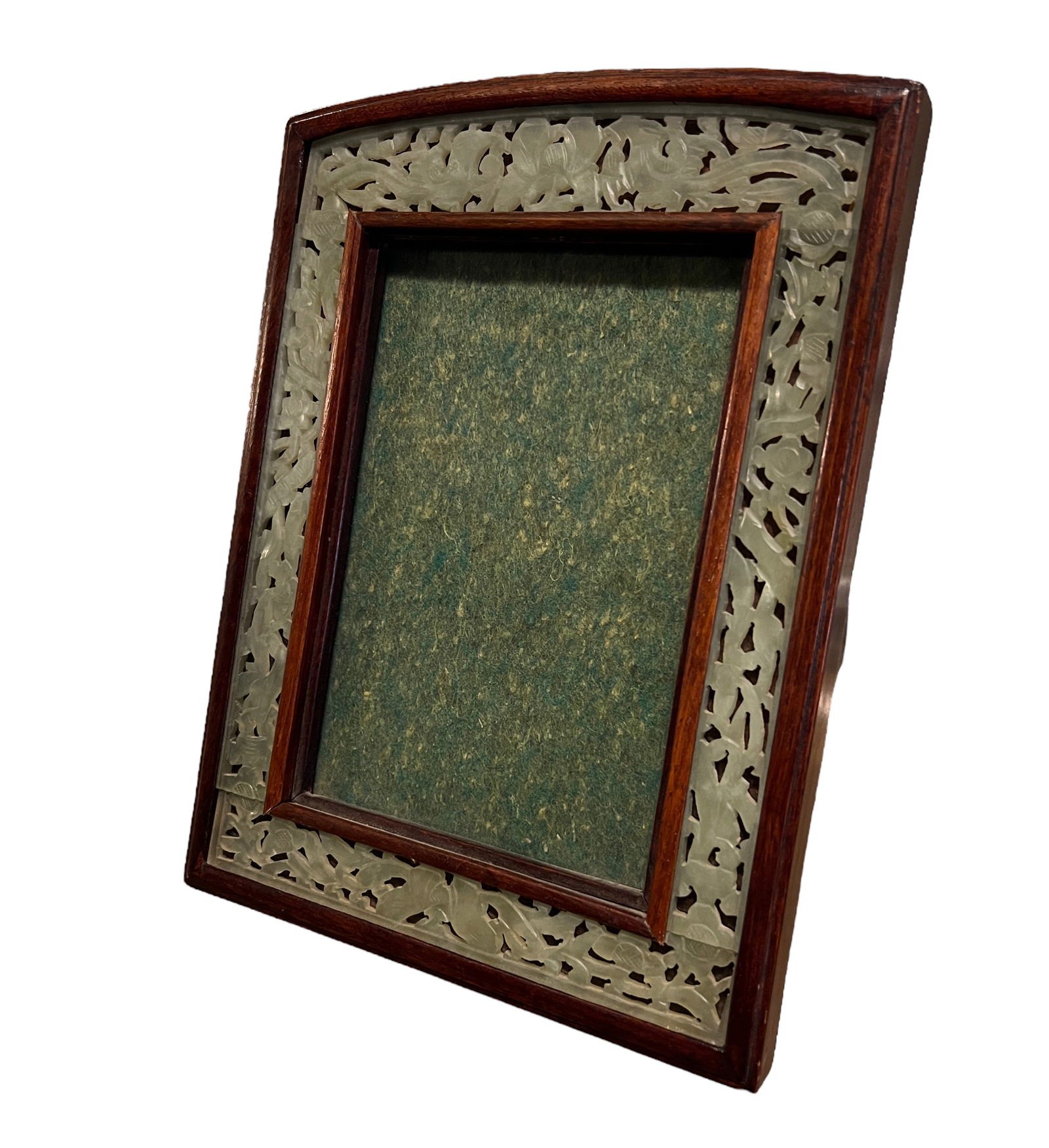 Chinese Rosewood Framed Jade Photo Frame (1 of 11)
