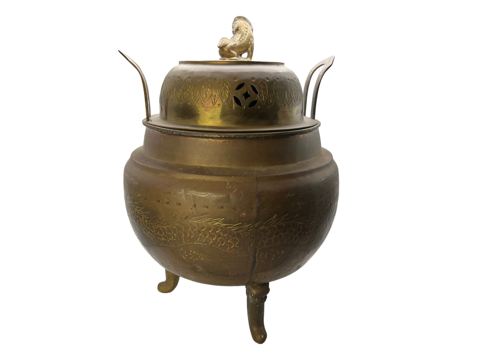 Chinese Metal Foo Dog Incense Pot (1 of 6)