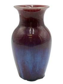 A Chinese Oxblood/Flambe Baluster Form Vase