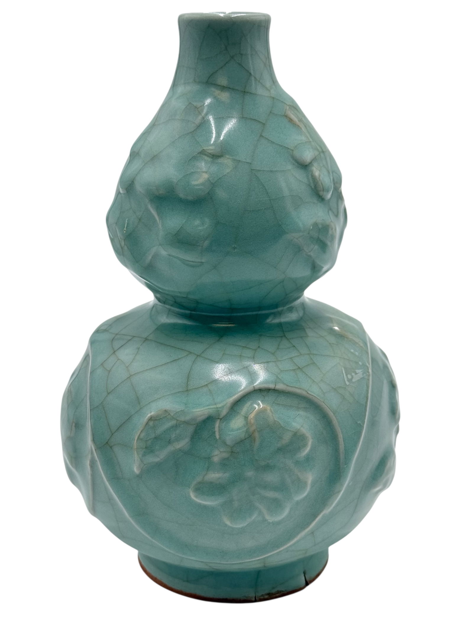 Chinese Celadon Crackle Glazed Double Gourd Vase (1 of 6)