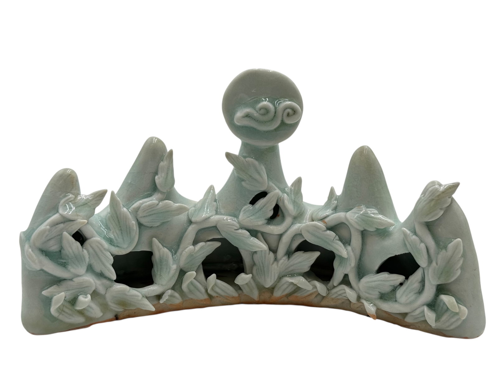 Chinese HUTIAN Kiln Brush Rest: H: 3 1/2 inches W: 6 1/4 inches