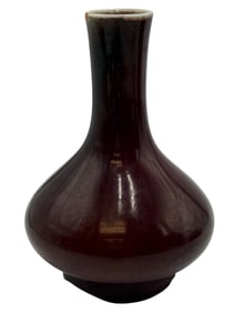 A Chinese Oxblood Red Glazed Vase