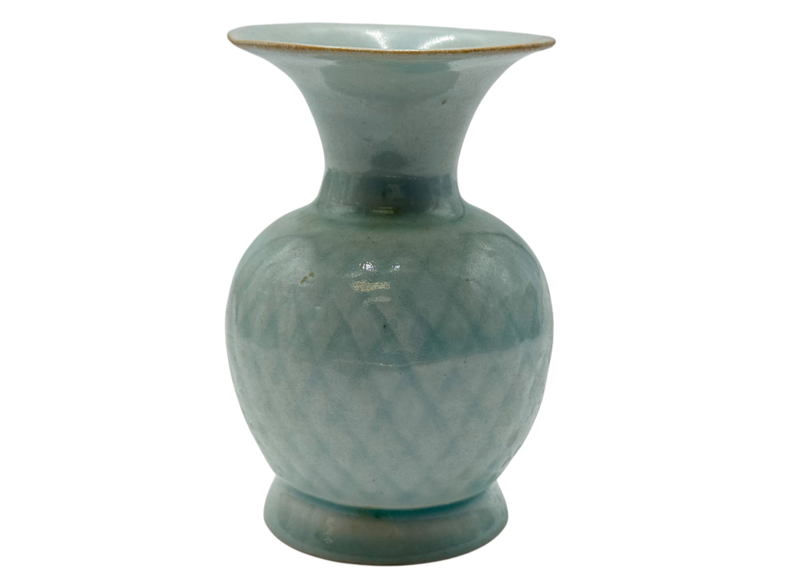A Chinese Celadon Vase: H: 4 1/2 inches W: 3 inches