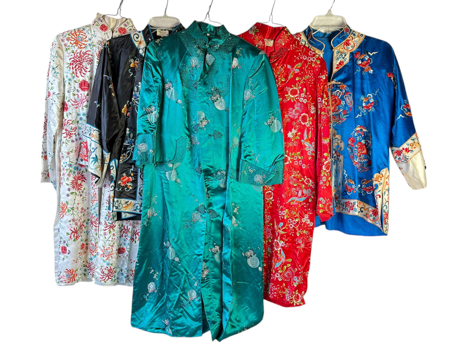 Group of 5 Vintage Women Silk Robes (1 of 6)