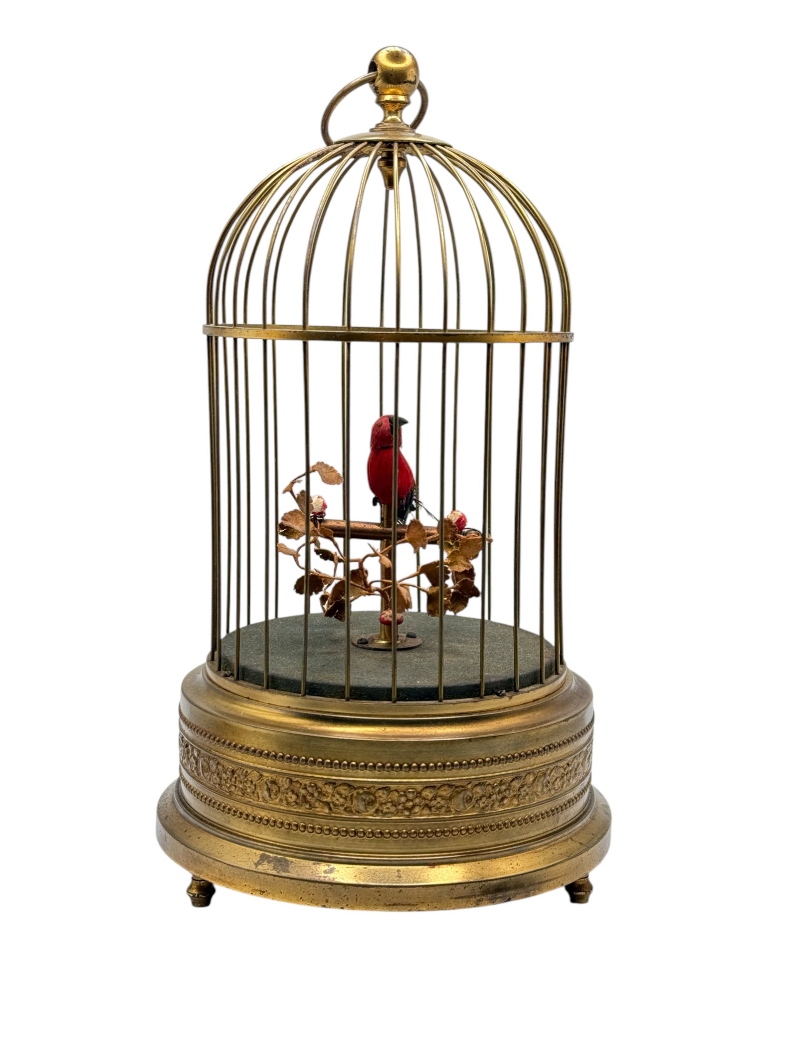 French Singing Birds in Birdcage, Music Box (1 of 3)