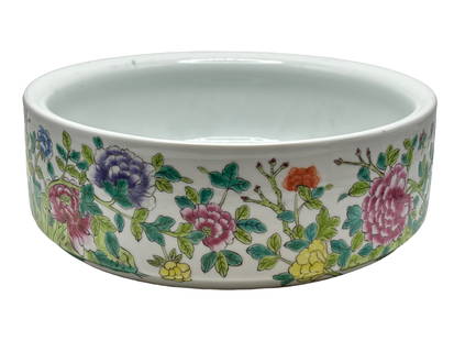 A Chinese Famille Rose Bowl: H ; 3 1/4 in ( 8.26 cm ) D : 10 in ( 25.4 cm )