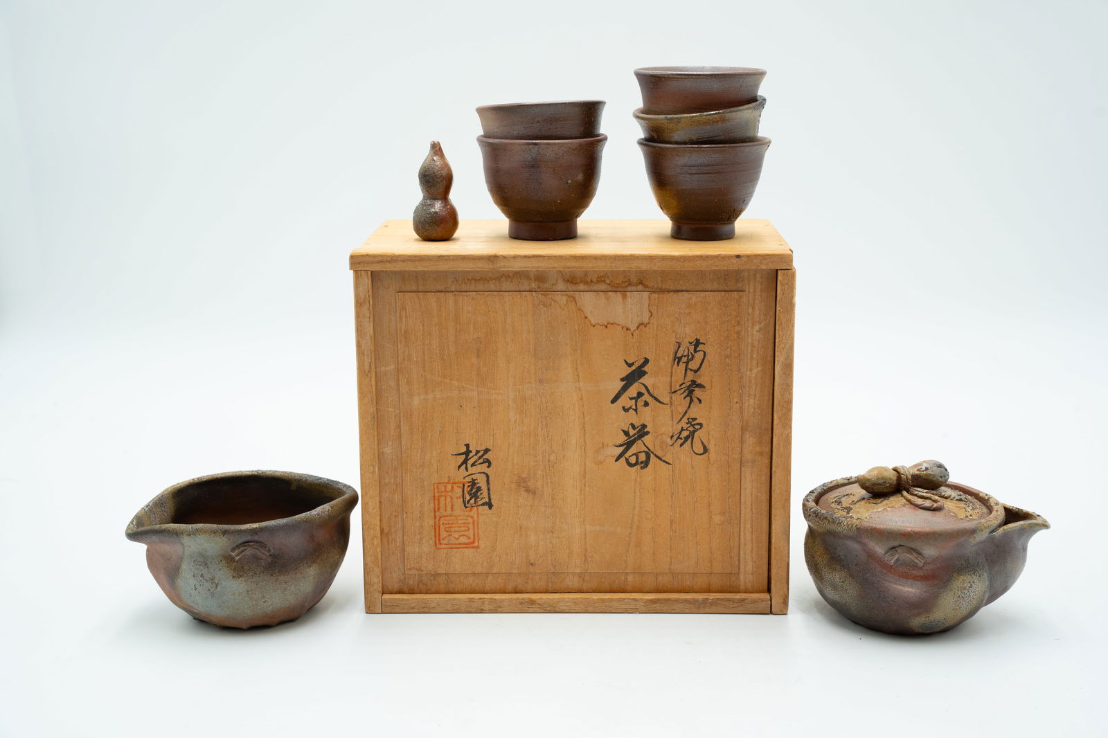 Japanese Tokoname Ware Tea Set with Wooden Box – 7 (1 of 10)