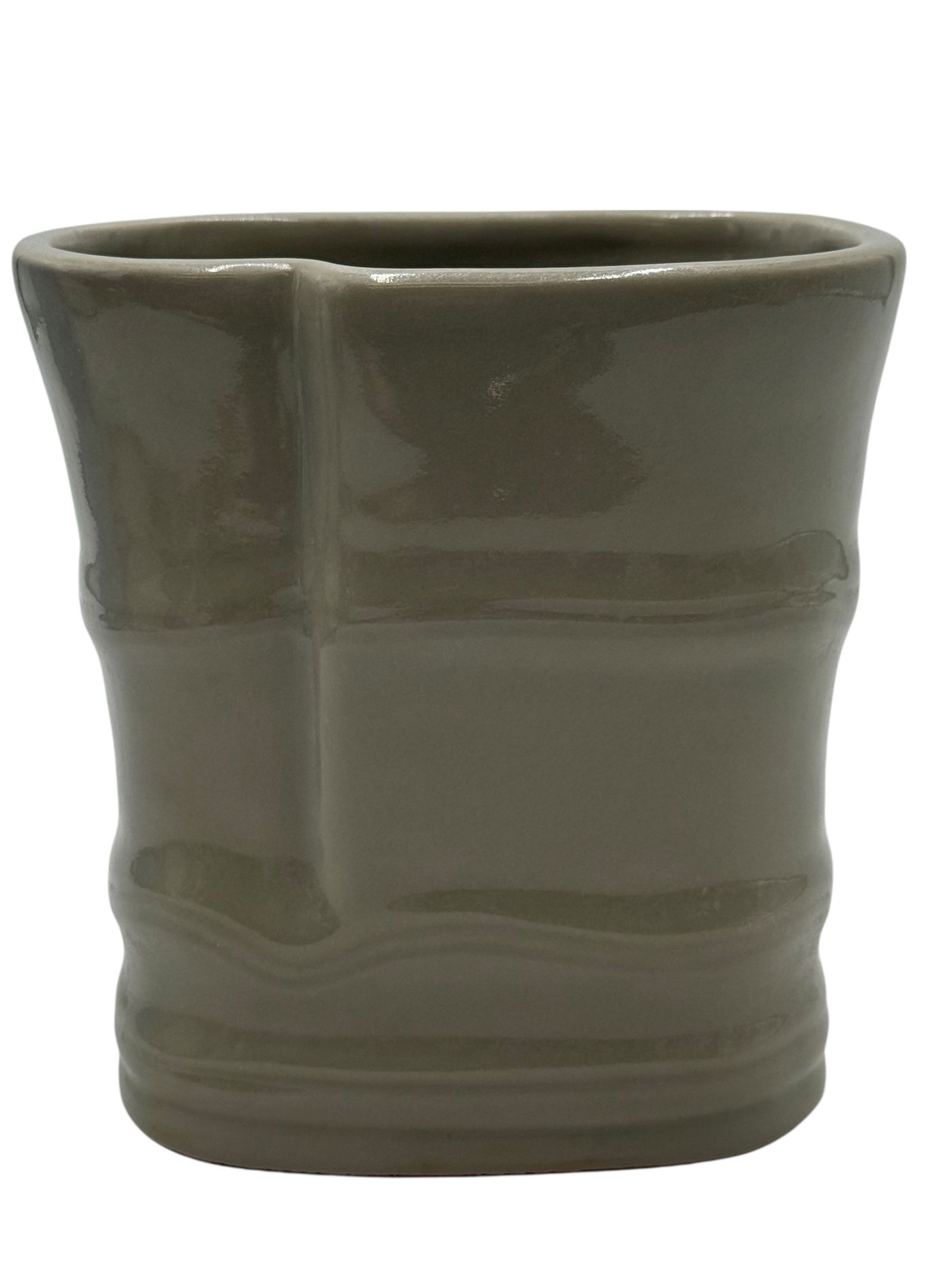 Chinese Celadon Brush Pot – Archaistic Bamboo Form (1 of 7)