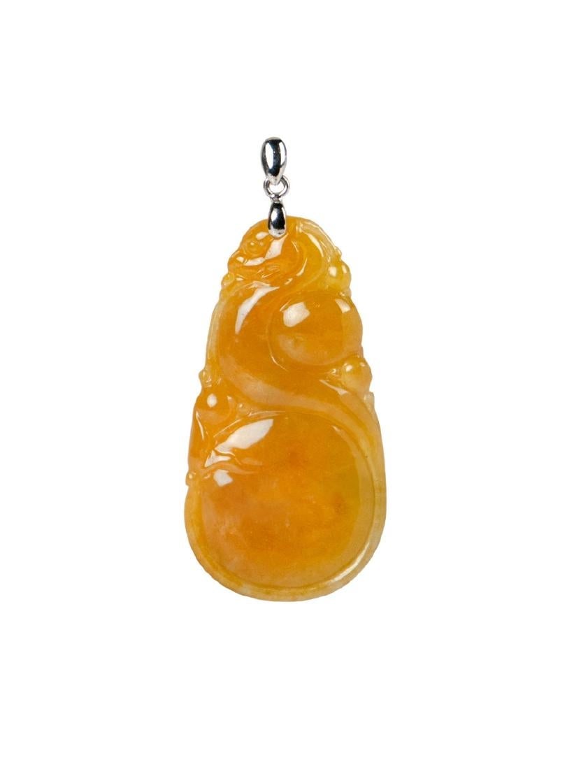 Natural jadeite carved dragon pendant (1 of 1)