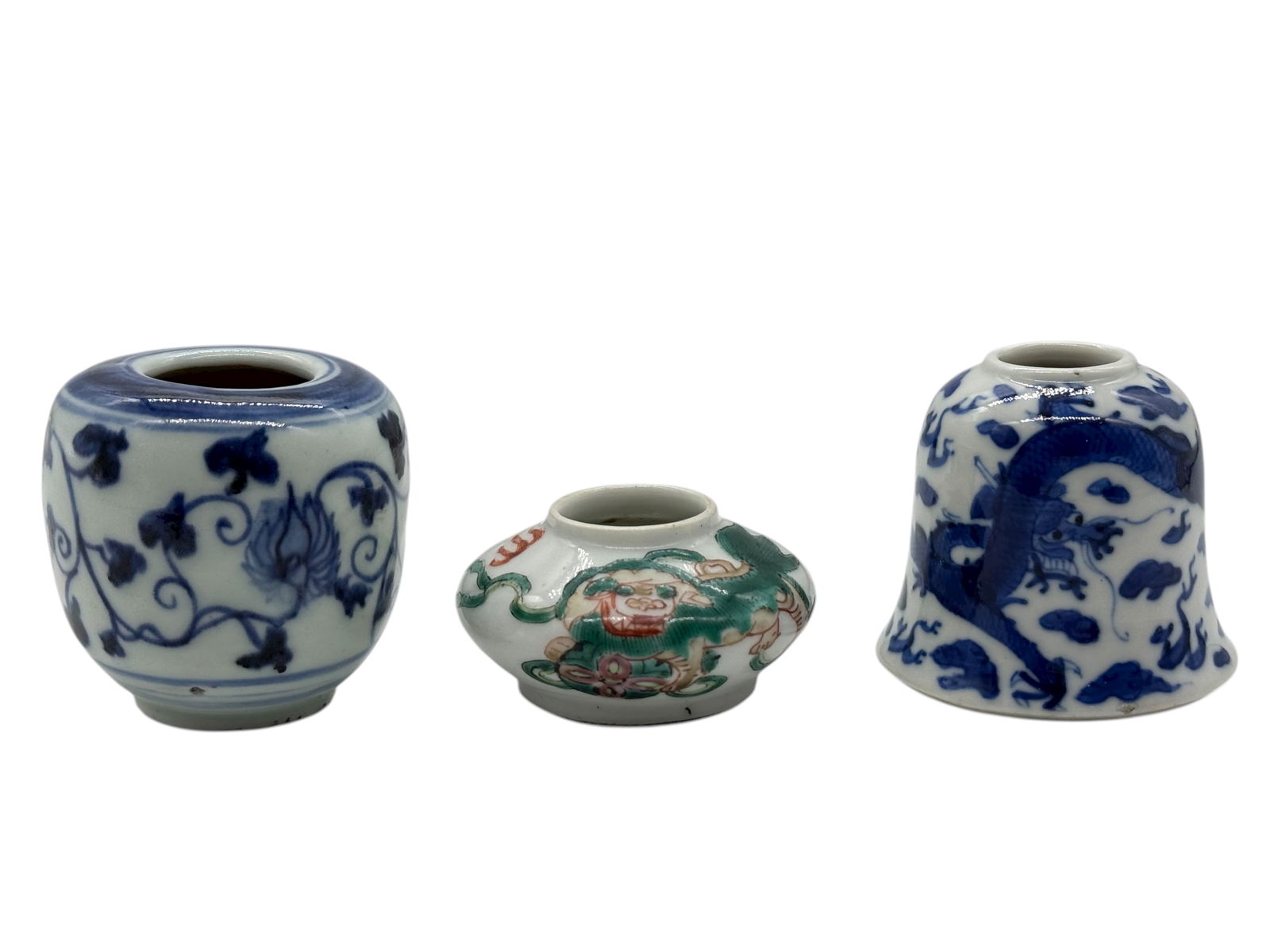 A Group of Three Small Porcelain Water Pots (1 of 12)