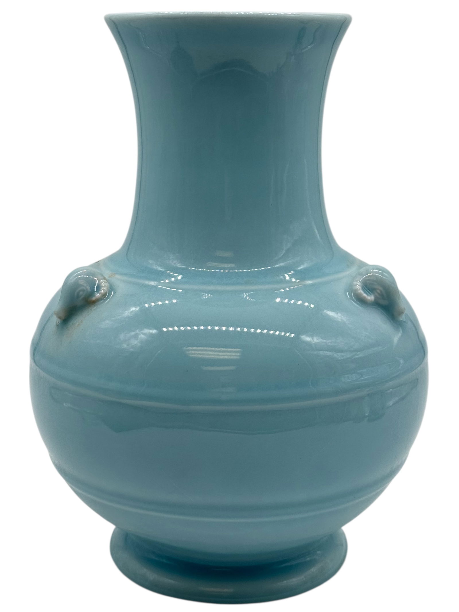 A Chinese Celadon-Glazed Vase with Elephant-Head H (1 of 5)