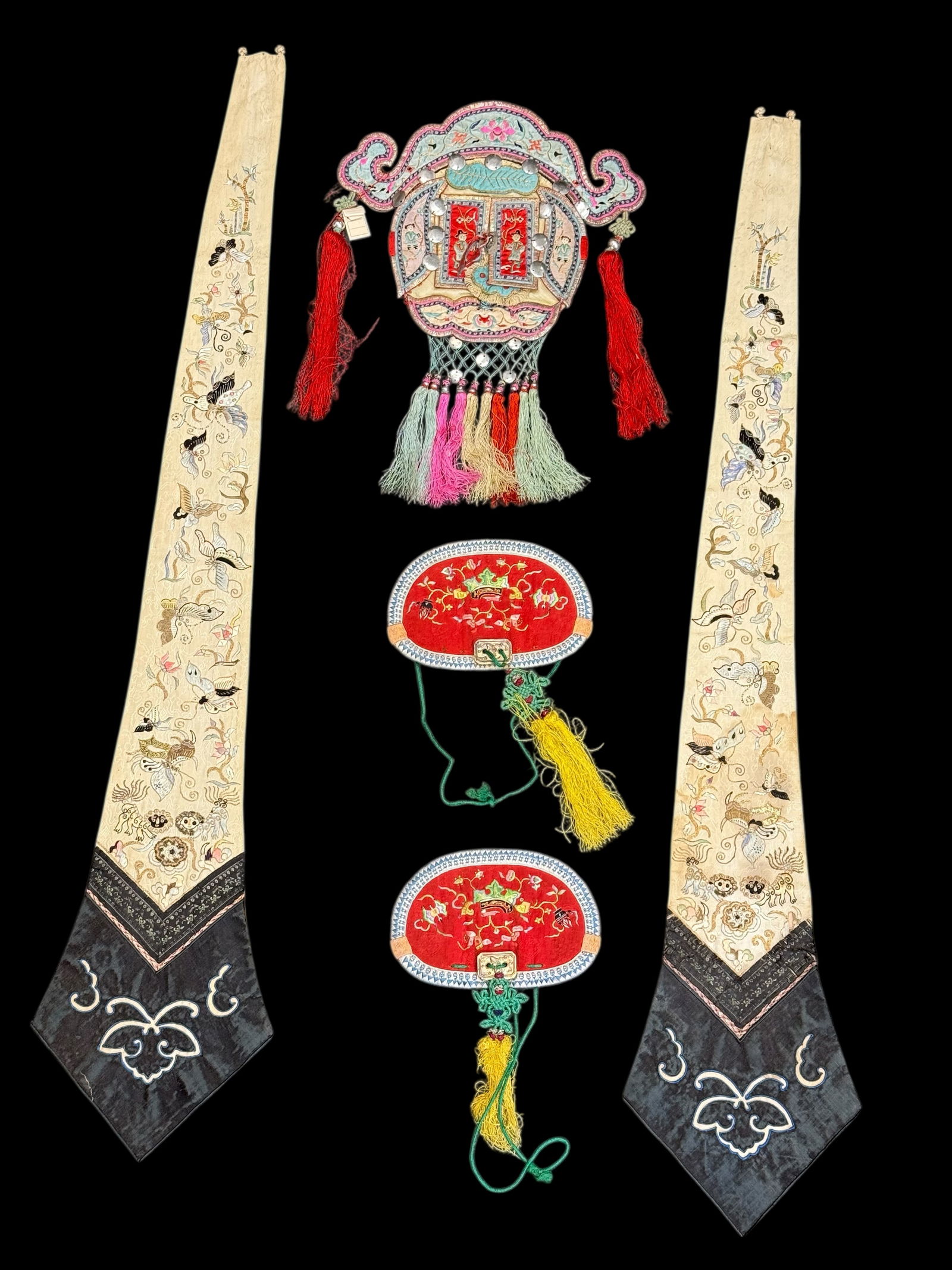 A Group of Chinese Embroidered Textile Ornaments (1 of 20)