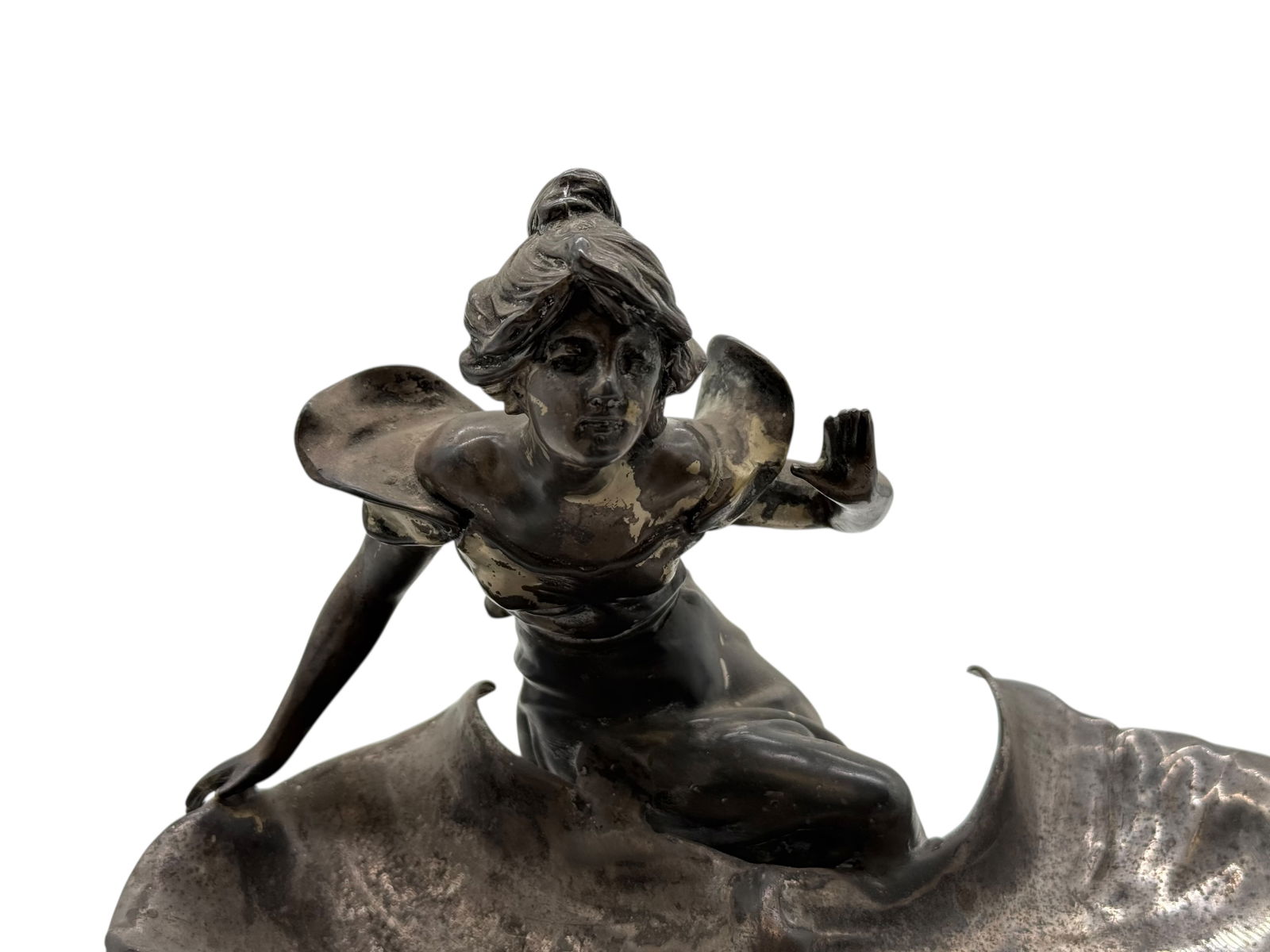 A Jugendstil Silver Plated Figural Dish - 2