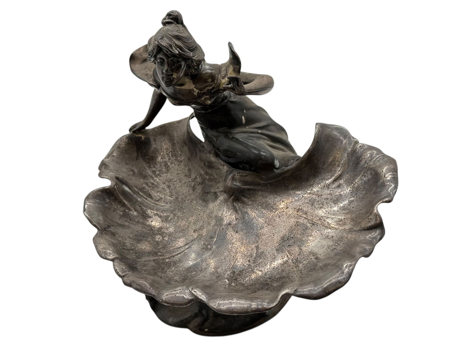 A Jugendstil Silver Plated Figural Dish - 4