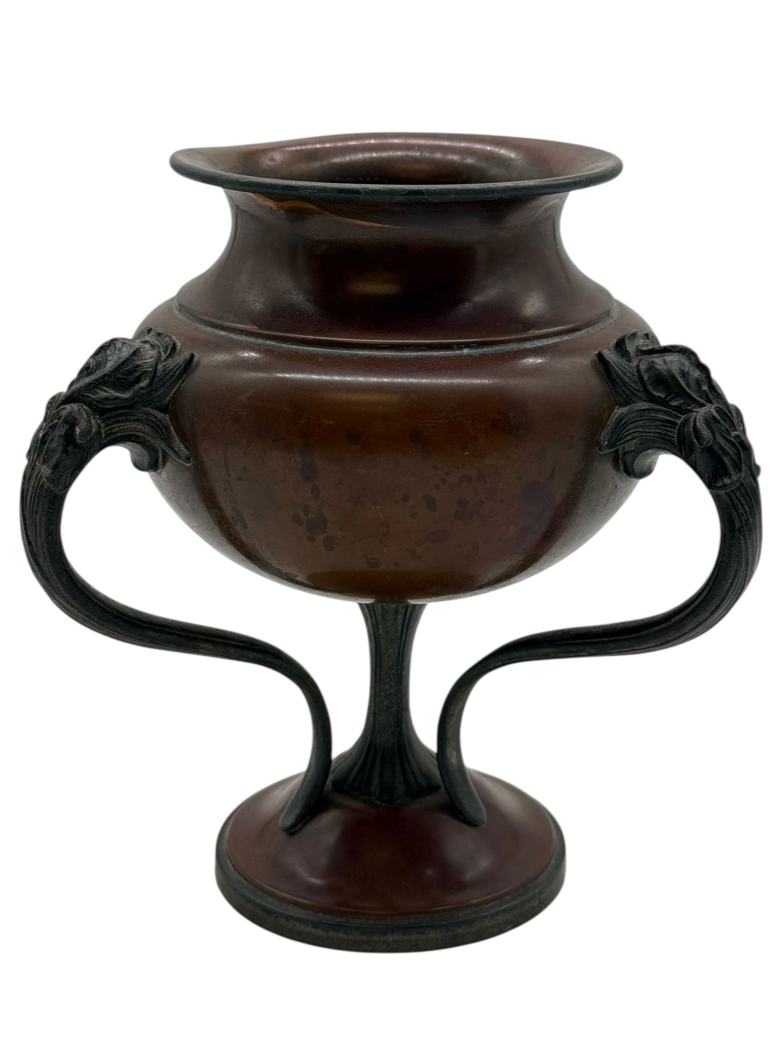 A Patinated Bronze Two-Handled Vase (1 of 6)