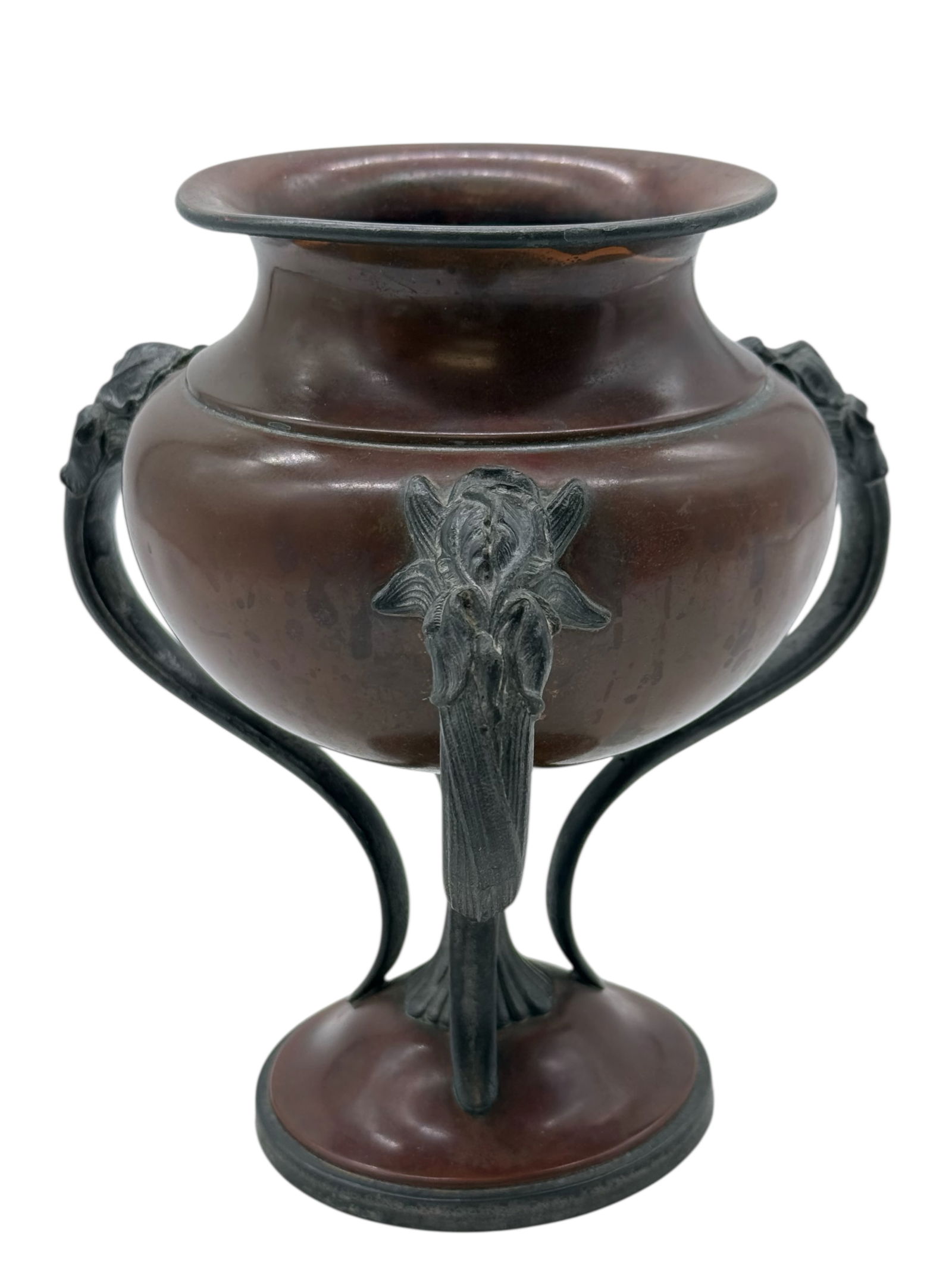 A Patinated Bronze Two-Handled Vase - 2