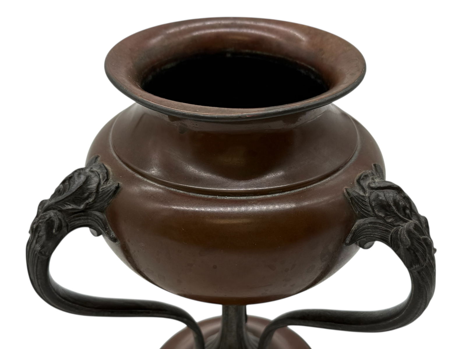 A Patinated Bronze Two-Handled Vase - 3