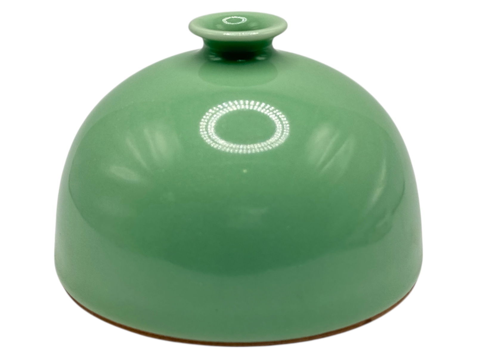 A Chinese Green-Glazed Porcelain TAI BAI ZUN, Qian: A Chinese Green-Glazed Porcelain TAI BAI ZUN, Qianlong Marks H:3 inches W: 4 1/2 inches