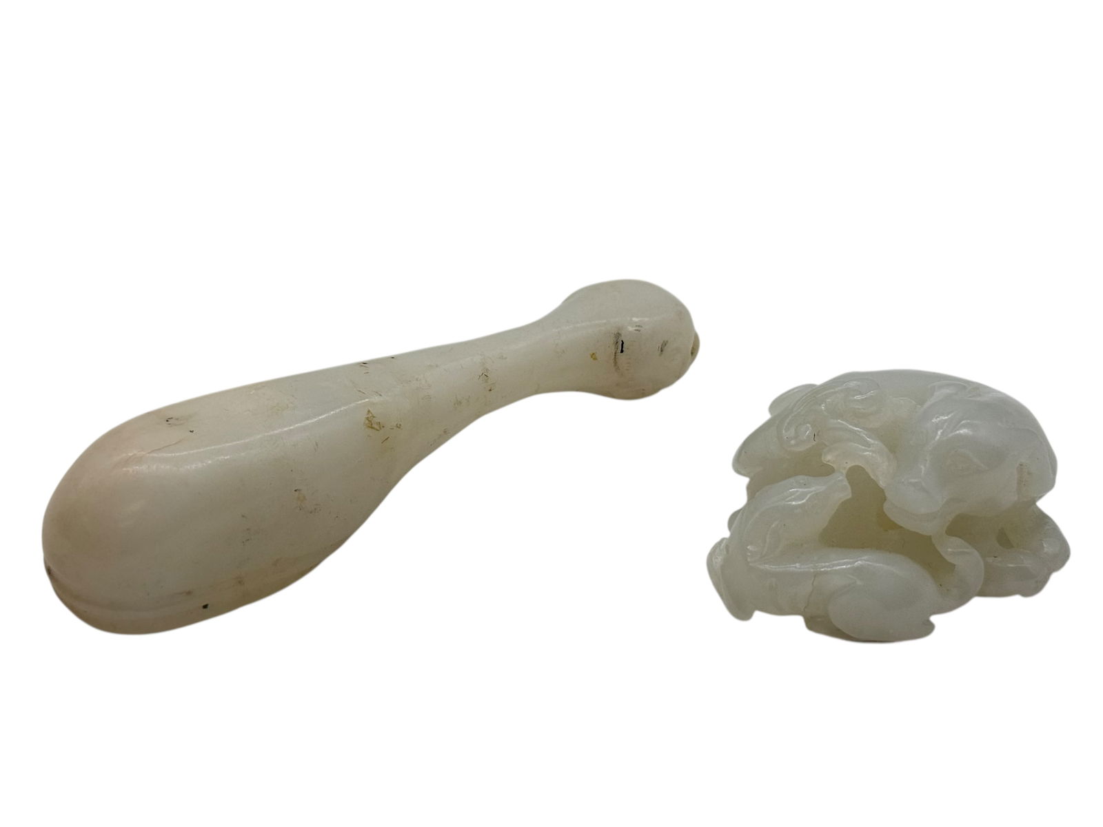 A Chinese Jade Carving and a Jade Pestle (1 of 5)