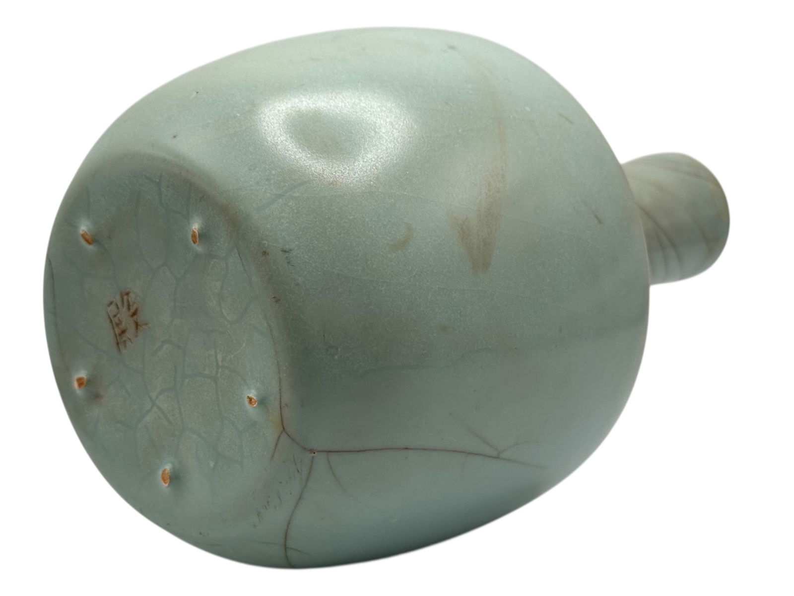 A Chinese Celadon-Glazed Vase - 7