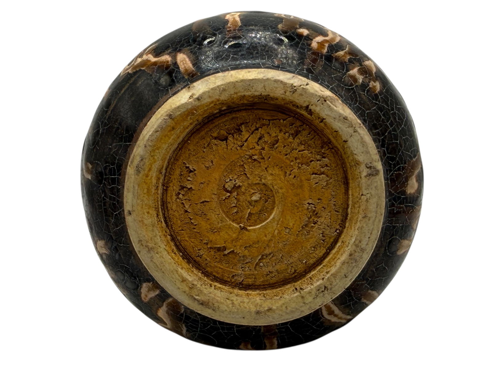 Chinese Jizhou Tortoise Shell Glazed Vase - 5