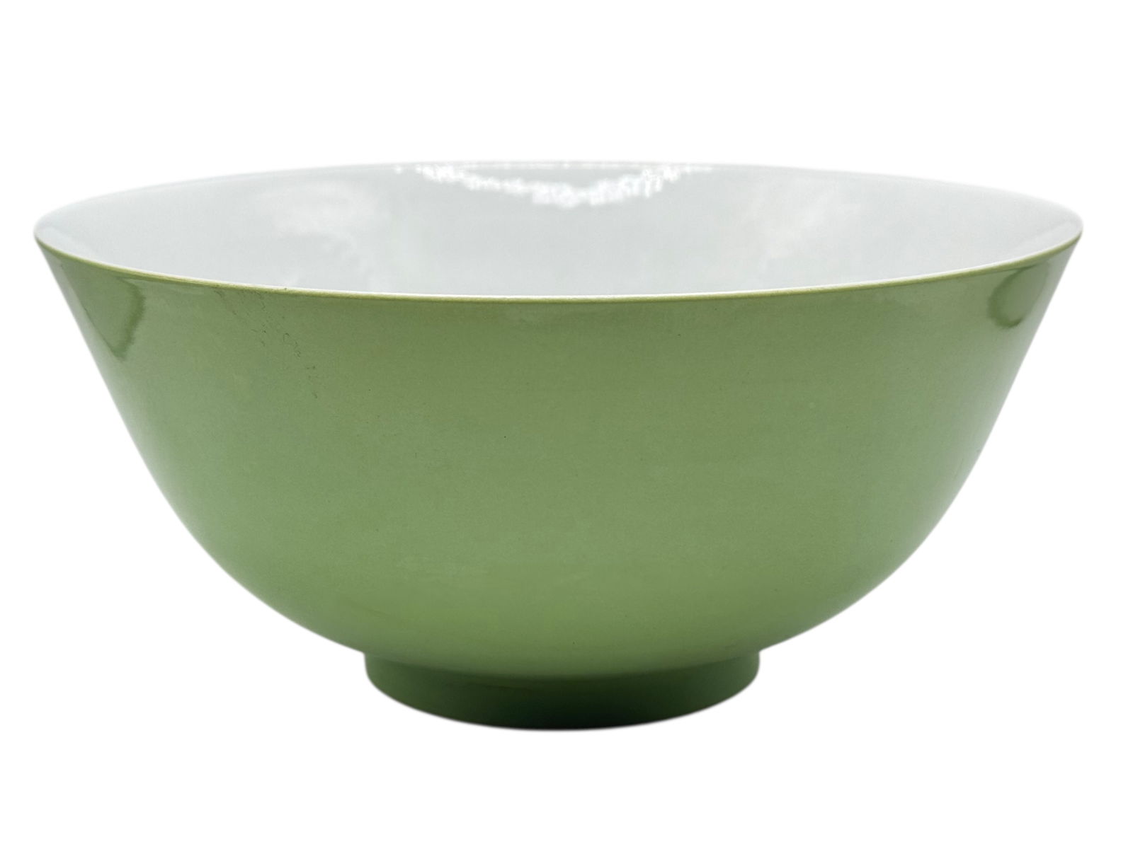 A Chinese Green-Glazed Bowl, Qianlong Marks: A Chinese Green-Glazed Bowl, Qianlong Marks H: 3 1/2 inches W: 7 5/8 inches