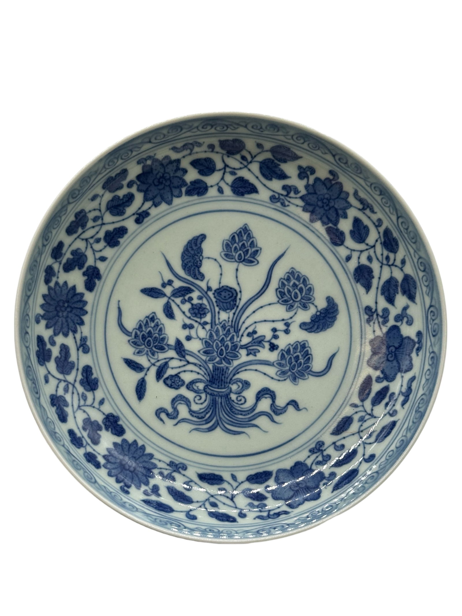 A Chinese Blue and White Porcelain Dish,Ming Style (1 of 7)